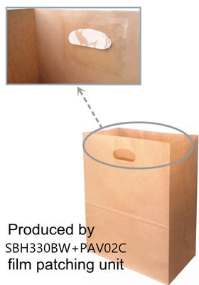 máquina de dobramento inferior do saco de papel da compra de alimento de 12kw 160gsm SOS Brown
